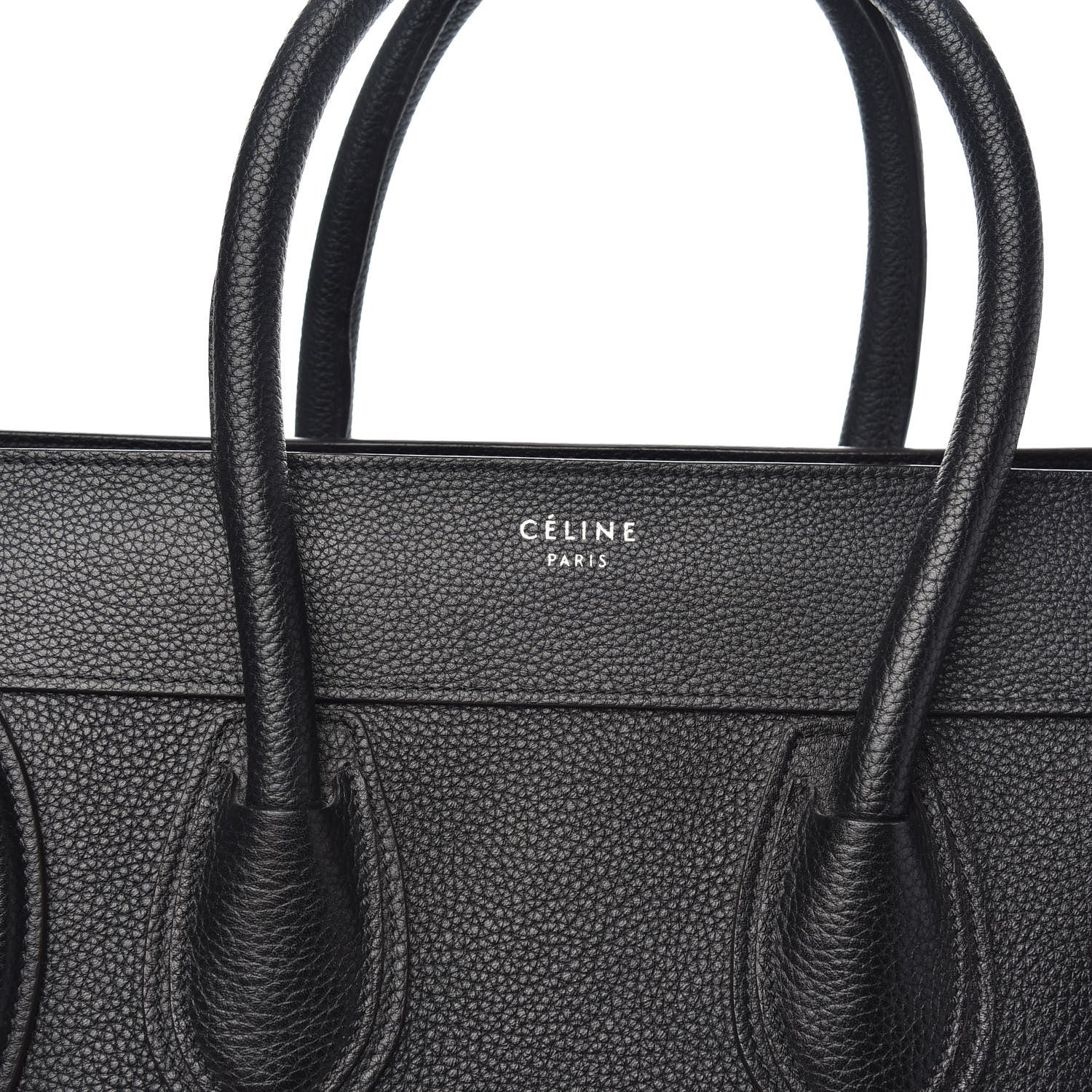 Celine Drummed Calfskin Mini Luggage Black 12 of 14