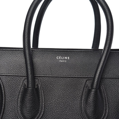 Celine Drummed Calfskin Mini Luggage Black 12 of 14