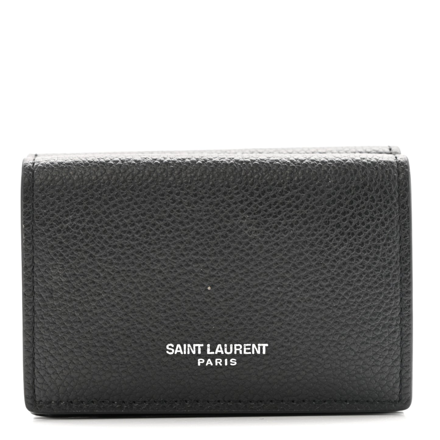 Grained Calfskin Paris Petite Compact Wallet Black
