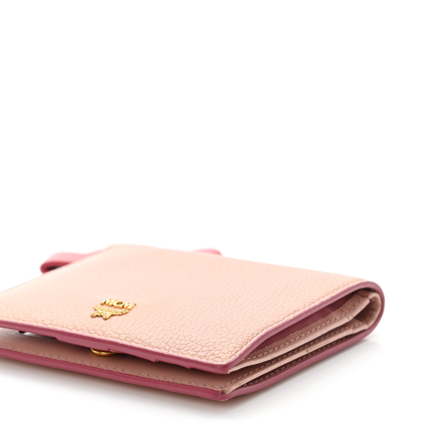 Grained Calfskin Mina Mini Wallet Pink Blush