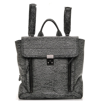 3.1 Phillip Lim 3.1 Textured Calfskin Pashli Backpack Black Cream 1 of 7