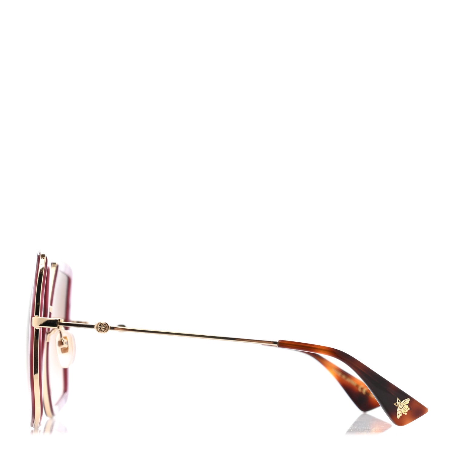 Gucci Acetate Oversize Square Frame GG0106S Sunglasses Purple 3 of 6
