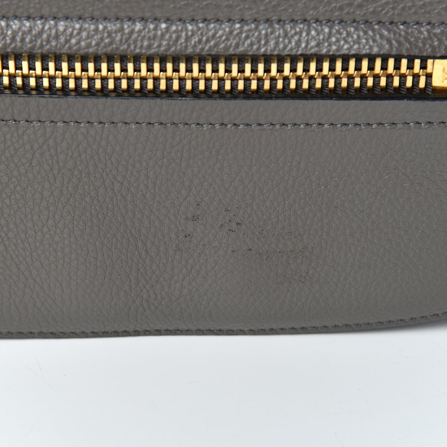 Grained Calfskin Soft Jennifer Saddle Bag Graphite