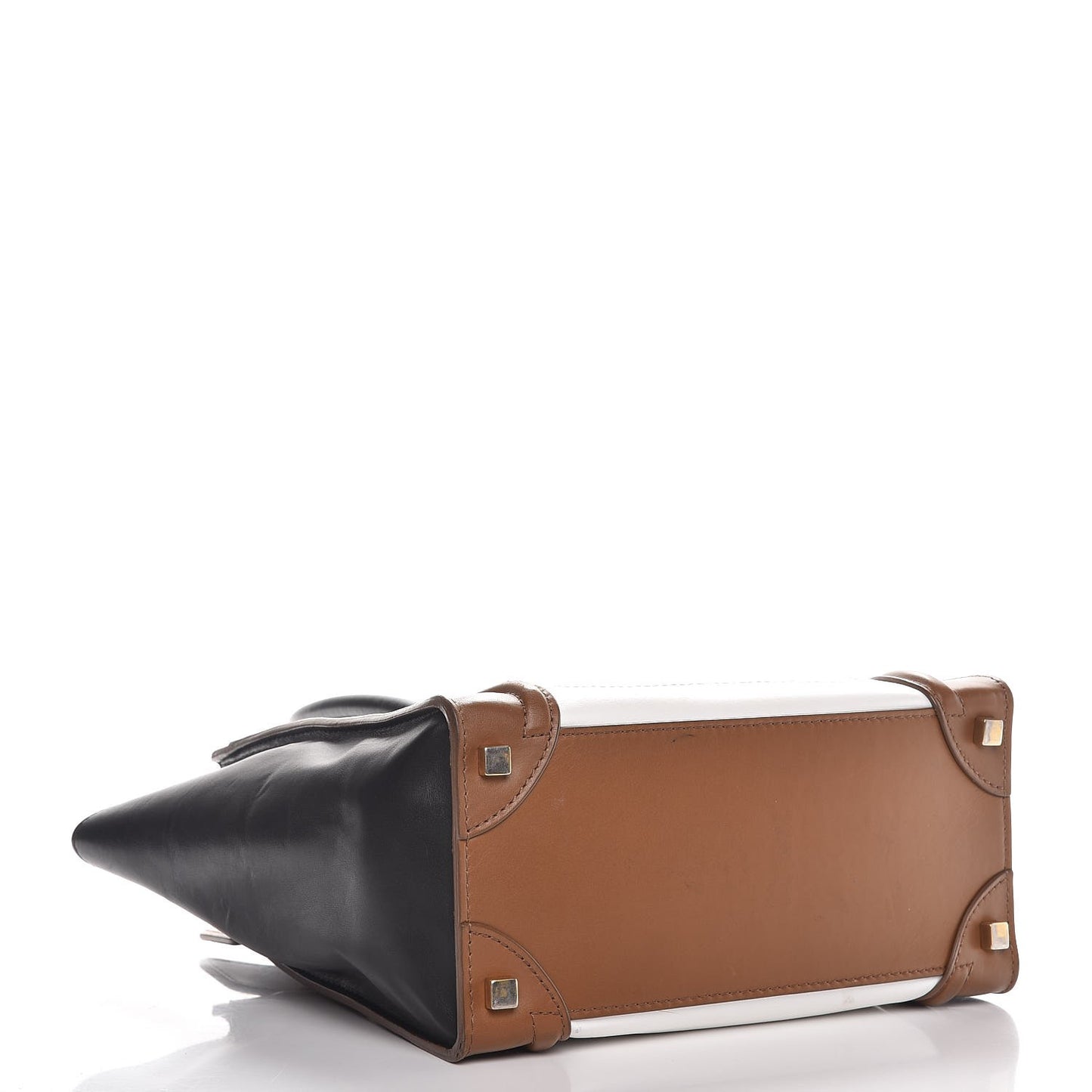 Smooth Calfskin Tri-color Micro Luggage Brown
