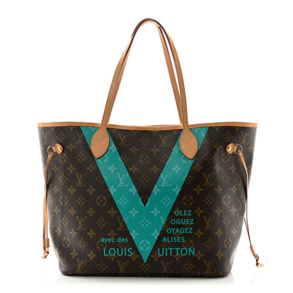 Louis Vuitton Monogram V Neverfull MM Turquoise 1 of 11