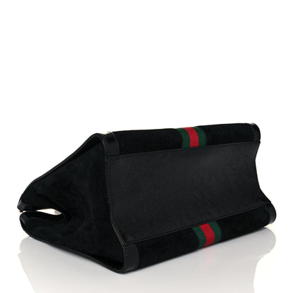 Gucci Suede Patent GG Web Medium Ophidia Tote Bag Black 4 of 13