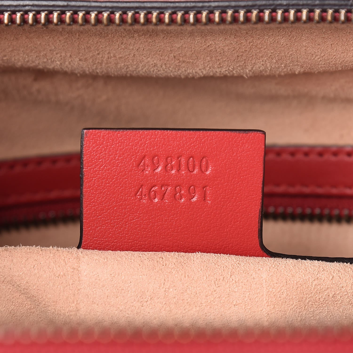 Gucci Calfskin Matelasse Sylvie Web Small GG Marmont Top Handle Shoulder Bag Hibiscus Red 7 of 14