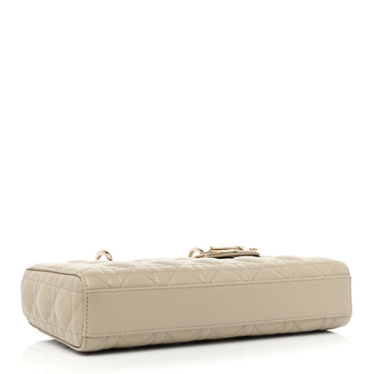 Christian Dior Lambskin Cannage Medium Lady D-Joy Sand 4 of 8