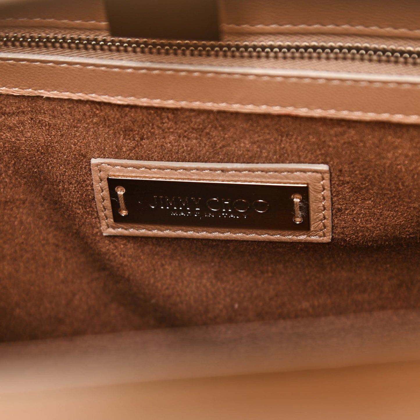 Crocodile Embossed Calfskin Riley Tote Beige