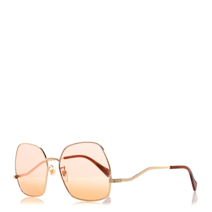 Gucci Metal Frame Sunglasses GG0972S Gold Brown 1 of 8