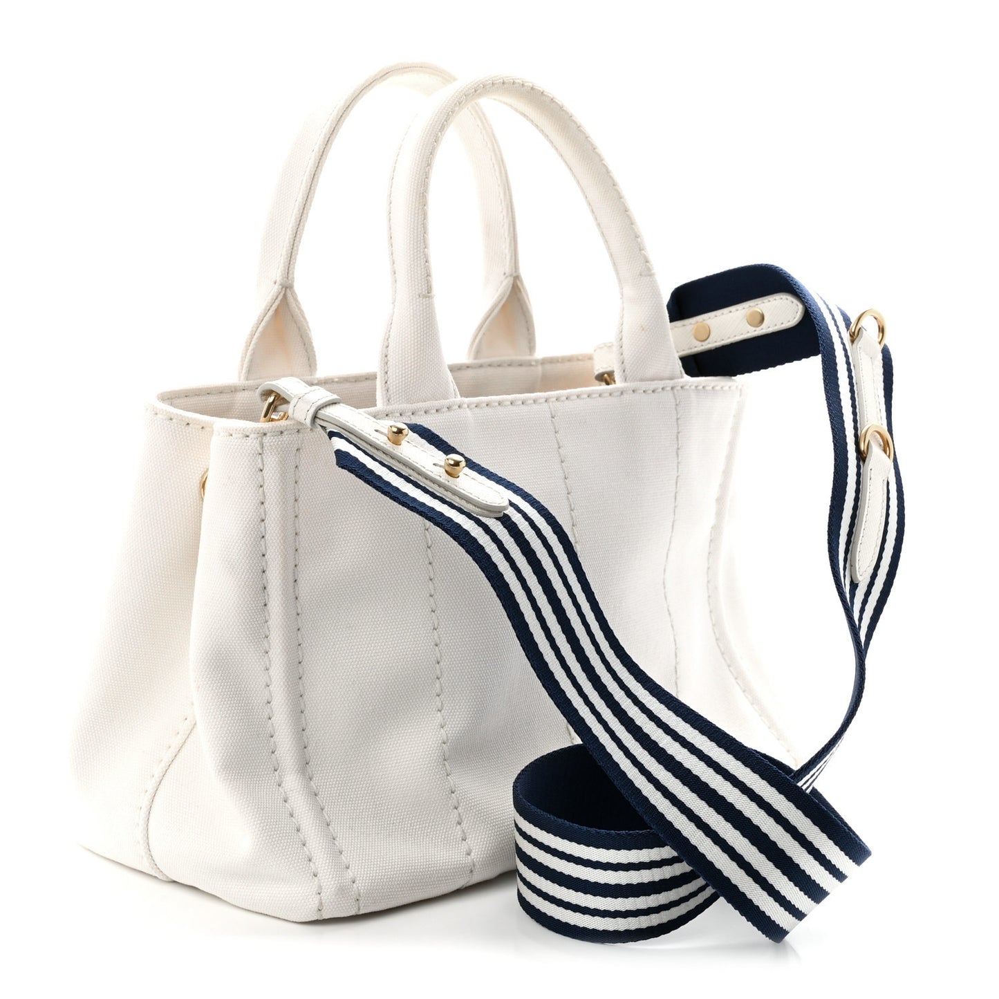 Canapa Small Logo Tote White Blue