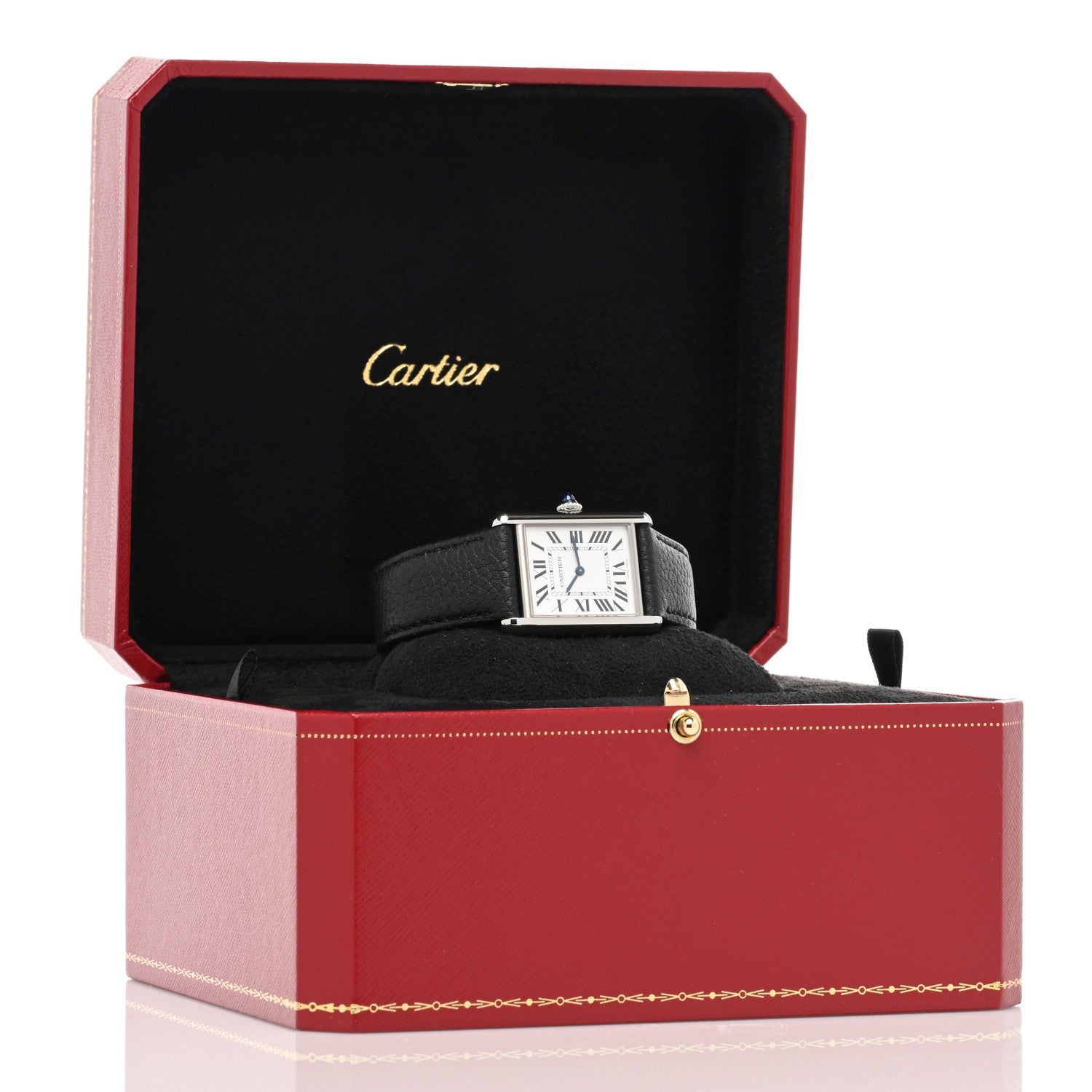 Cartier Stainless Steel Calfskin 25mm Must de Cartier Tank Quartz Watch 5 of 5