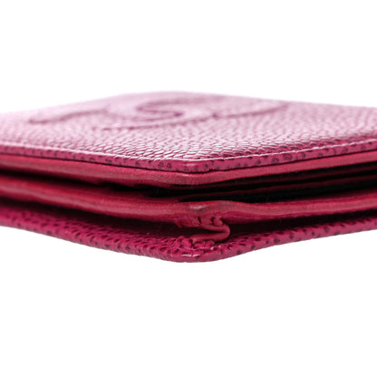 Chanel Caviar Timeless CC Card Holder Wallet Dark Pink 14 of 18