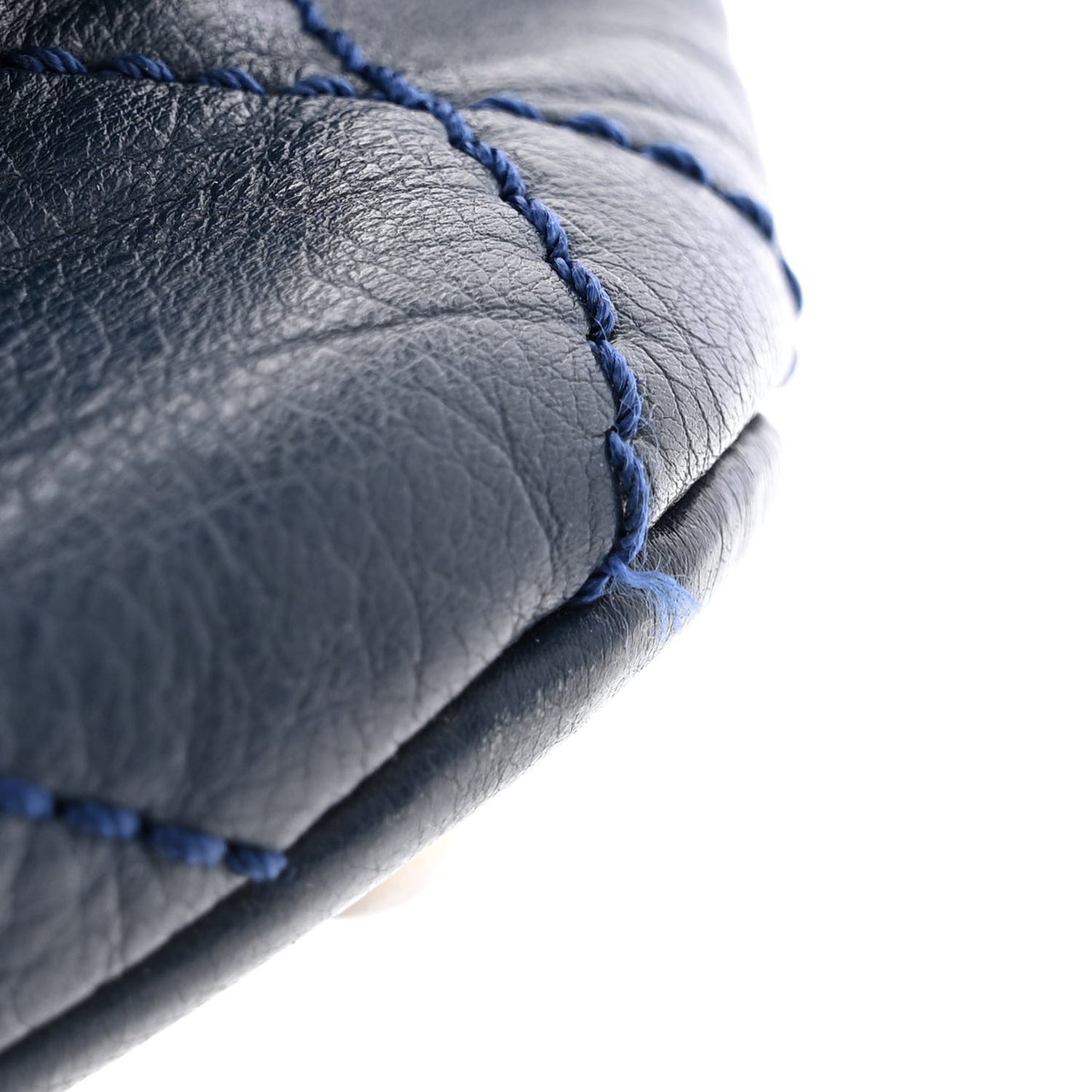 Calfskin Large Front Flap Tote Navy