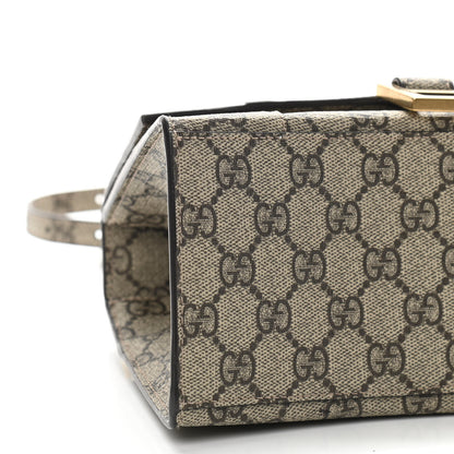 Balenciaga X GUCCI GG Supreme Monogram Small Hourglass Top Handle Bag Beige Ebony 8 of 9