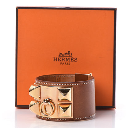 Hermes Barenia Collier de Chien CDC Bracelet S Fauve 7 of 7