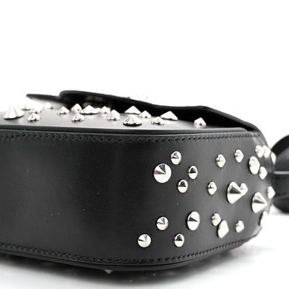 Versace Grained Calfskin Spiked Micro La Medusa Bag Black 10 of 10