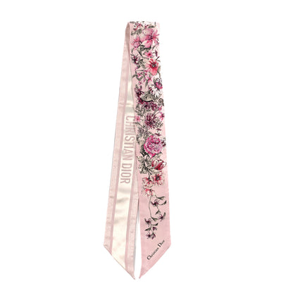Christian Dior Silk Floral Mitzah Scarf Rose 2 of 3