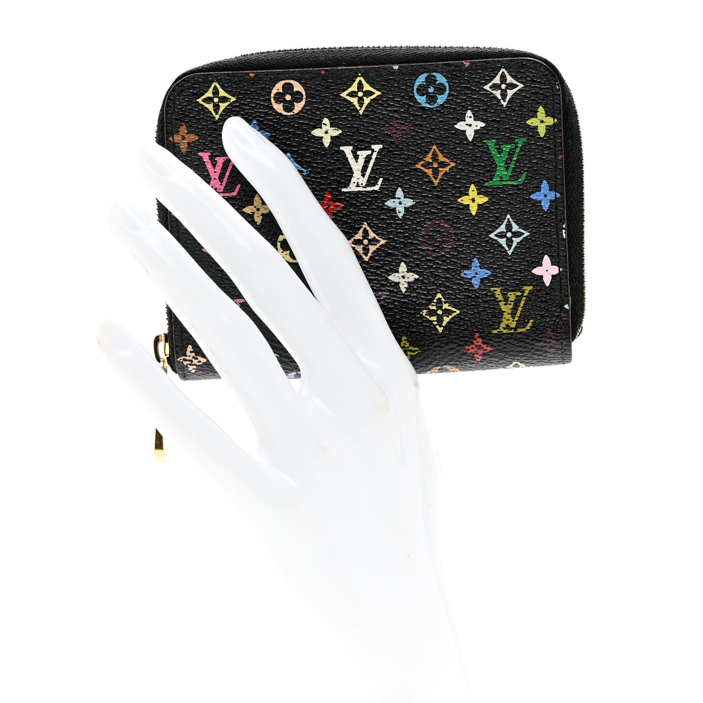 Monogram Multicolor Zippy Coin Purse Black Violet