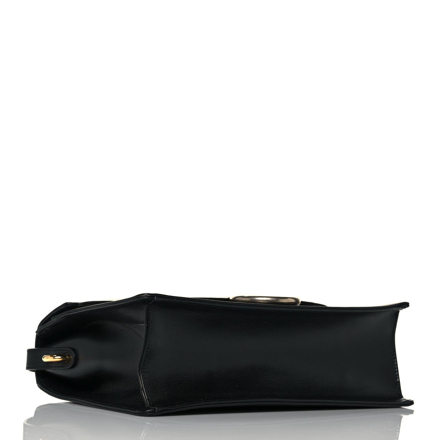 Textured Calfskin Medium Torchon GG Ring Shoulder Bag Black