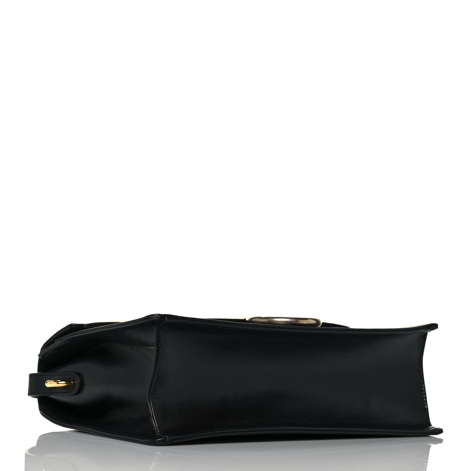 Gucci Textured Calfskin Medium Torchon GG Ring Shoulder Bag Black 3 of 18