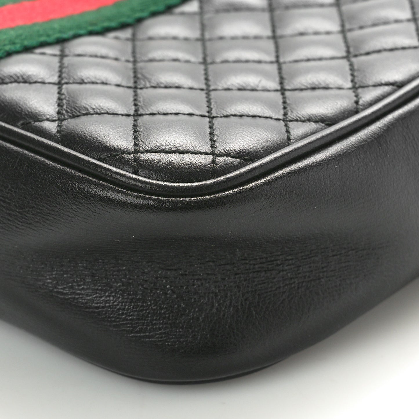 Calfskin Trapuntata Web Mini GG Shoulder Bag Black