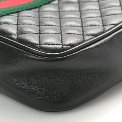 Gucci Calfskin Trapuntata Web Mini GG Shoulder Bag Black 11 of 11
