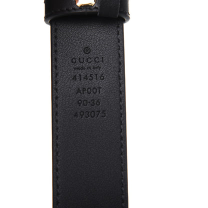 Gucci Calfskin Double G 30mm Belt 90 36 Black 3 of 7