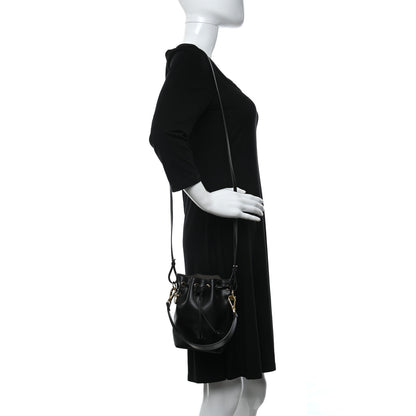 Fendi Vitello Liberty Lucido F is Fendi Mini Mon Tresor Bucket Bag Black 2 of 9