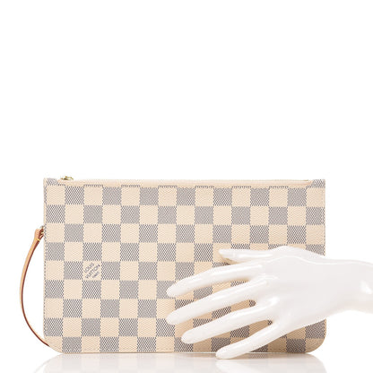 Louis Vuitton Damier Azur Neverfull MM GM Pochette 2 of 7