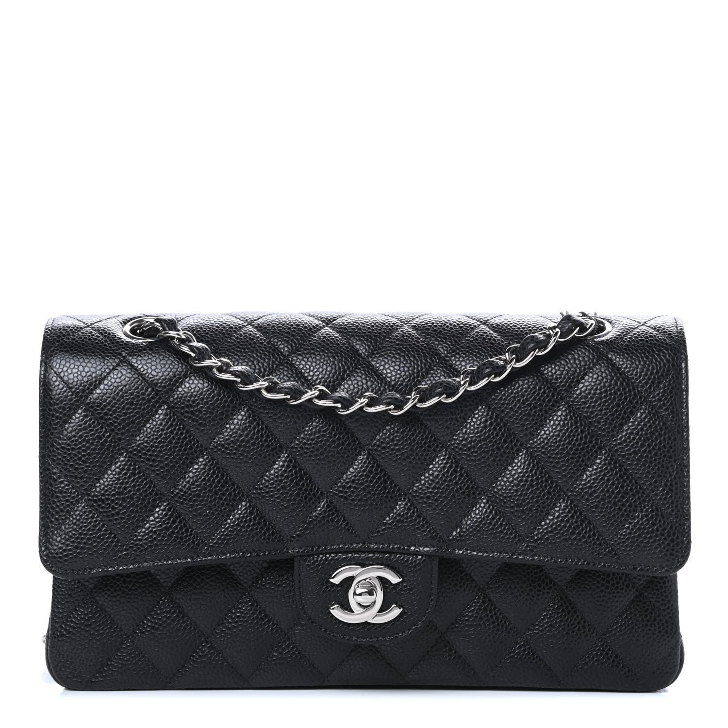 Chanel Caviar Quilted Medium Double Flap Black 1 of 12