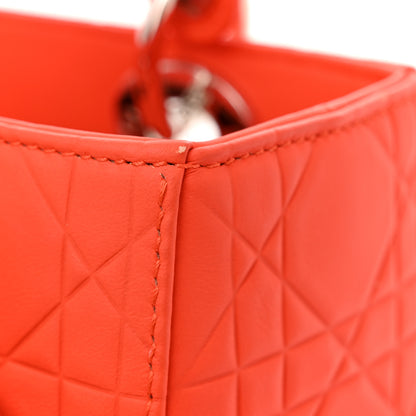 Christian Dior Ultra Matte Calfskin Cannage Medium Lady Dior Orange 13 of 13