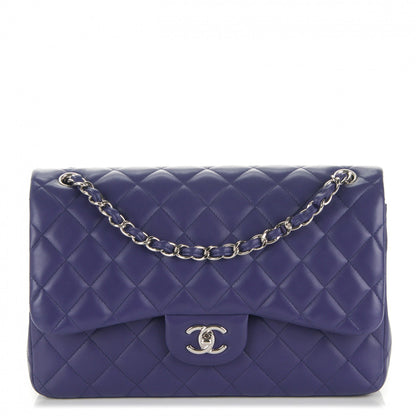 Chanel Lambskin Quilted Jumbo Double Flap Purple 1 of 7