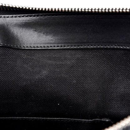 Gucci GG Supreme Monogram Appia Calfskin Web Flat Messenger Bag Black Grey 13 of 13