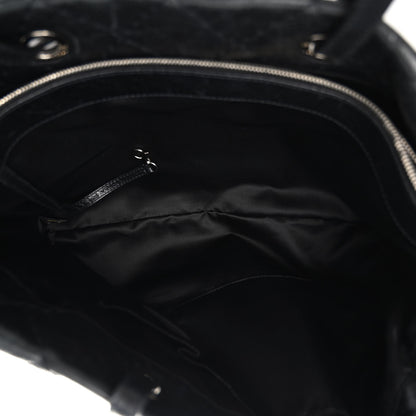 Chanel Glazed Calfskin Large On The Road Tote Black 5 of 10