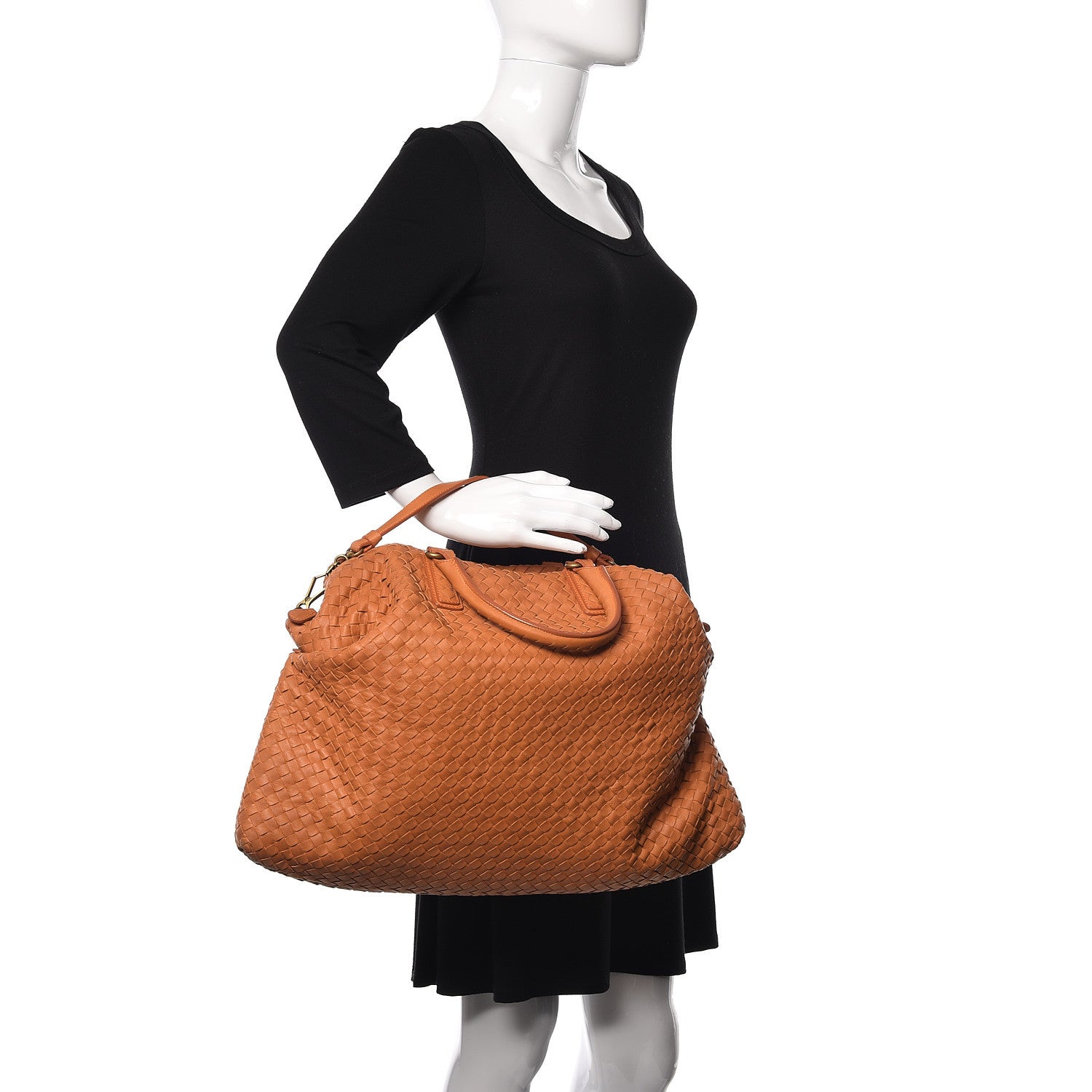 Bottega Veneta Nappa Intrecciato Maxi Convertible Tote Saffron 2 of 17