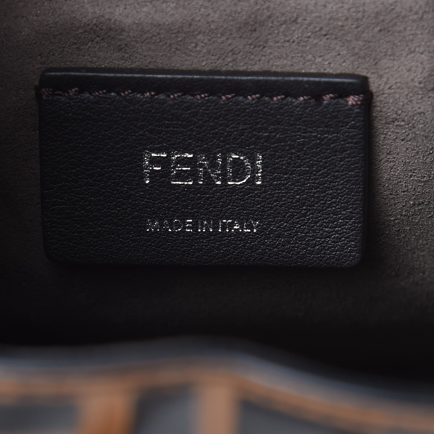 Fendi Vitello Liberty F is Fendi FF Embossed Mini Mon Tresor Bucket Bag Tobacco Black 6 of 11
