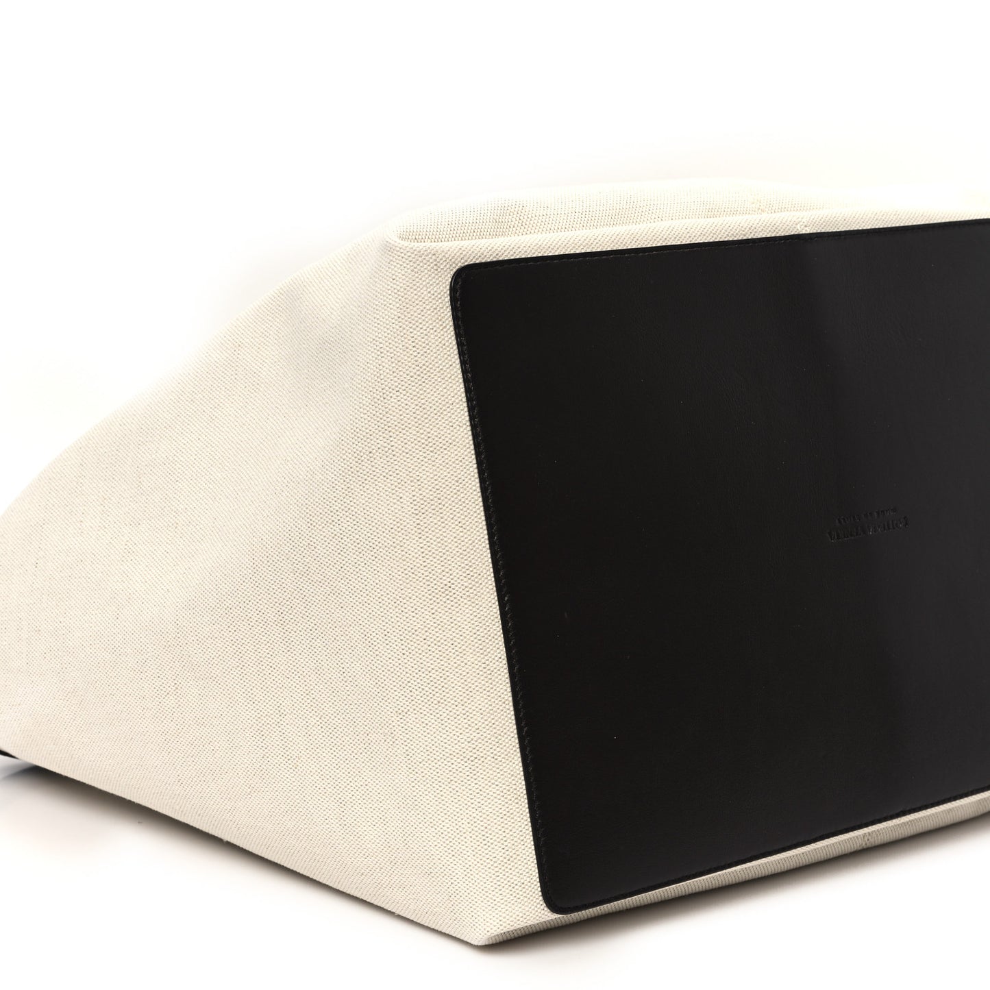 Canvas Nappa Intrecciato Flip Flap Tote Natural Fondant