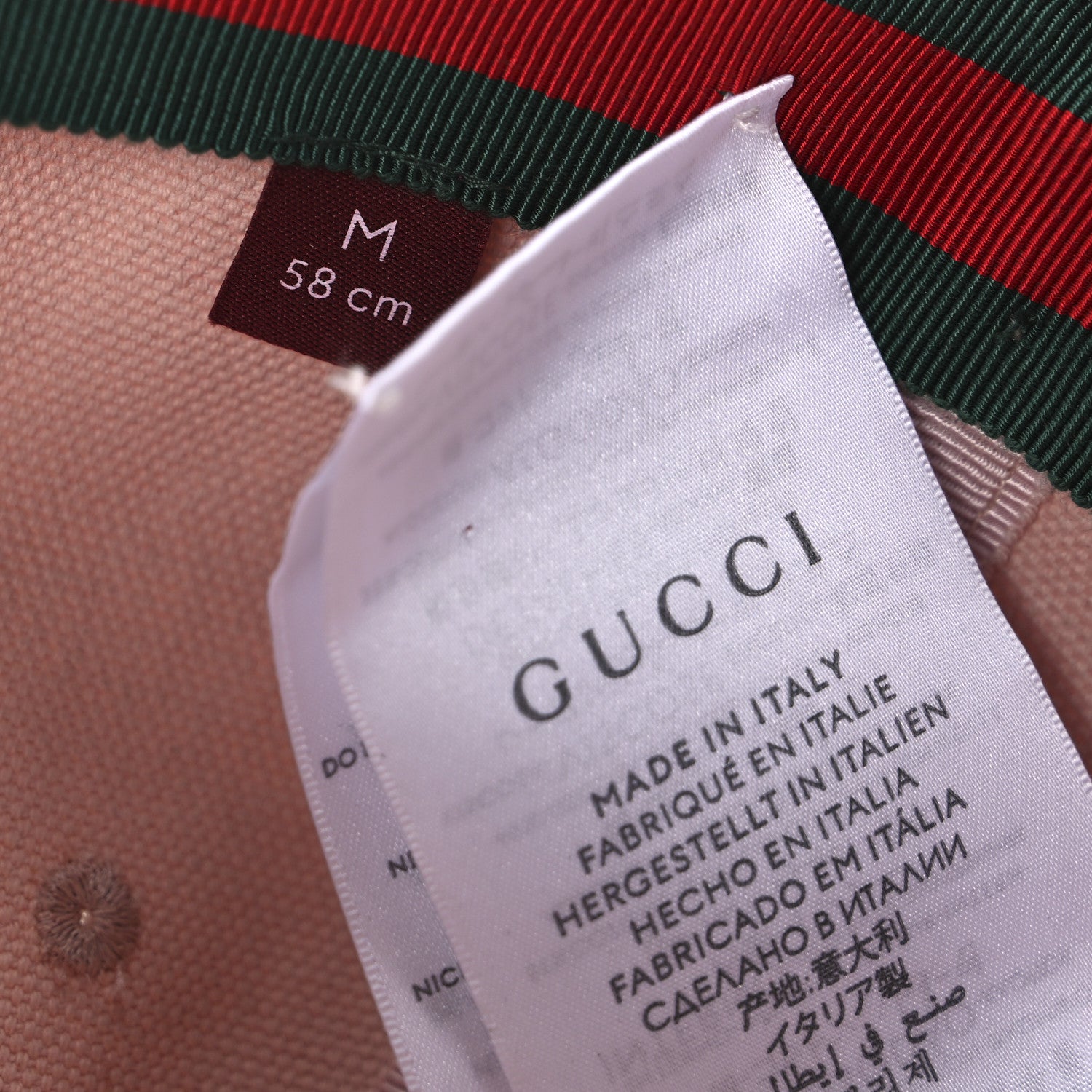 Gucci Cotton Logo Baseball Hat M Pink 8 of 9