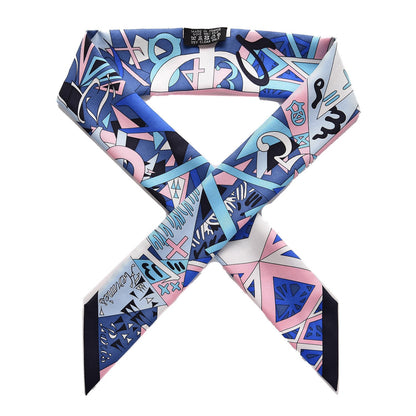 Hermes Silk Le Nombre D'Or Twilly 1 of 5