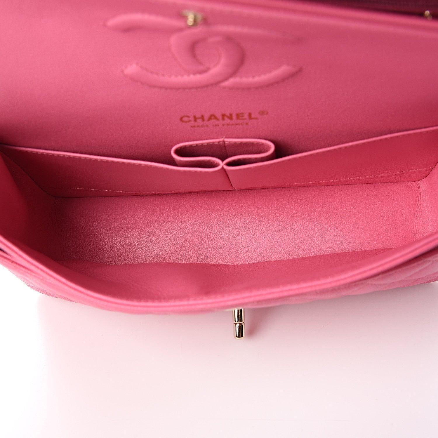 Chanel Caviar Quilted Medium Double Flap Pink 4 of 12