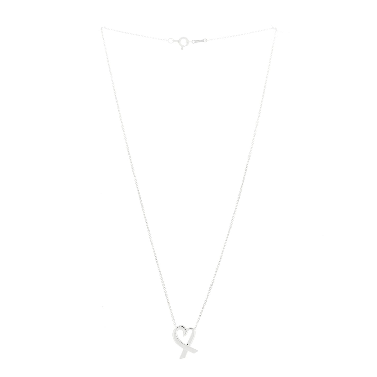 Sterling Silver Small Paloma Picasso Loving Heart Pendant Necklace
