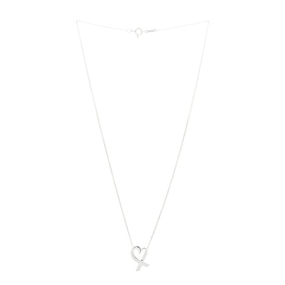 Tiffany Sterling Silver Small Paloma Picasso Loving Heart Pendant Necklace 3 of 5