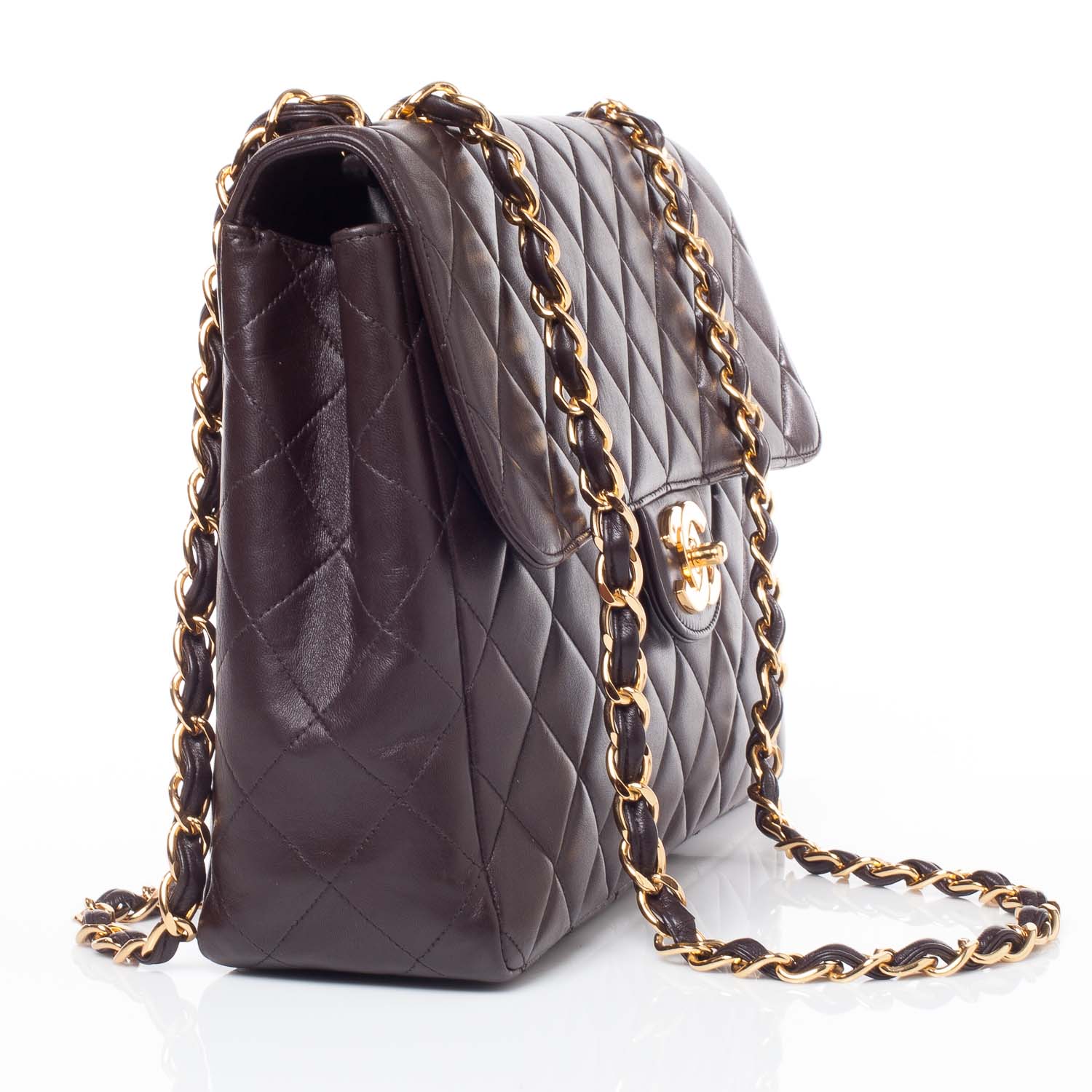 Chanel Lambskin Jumbo Single Flap Brown 3 of 10