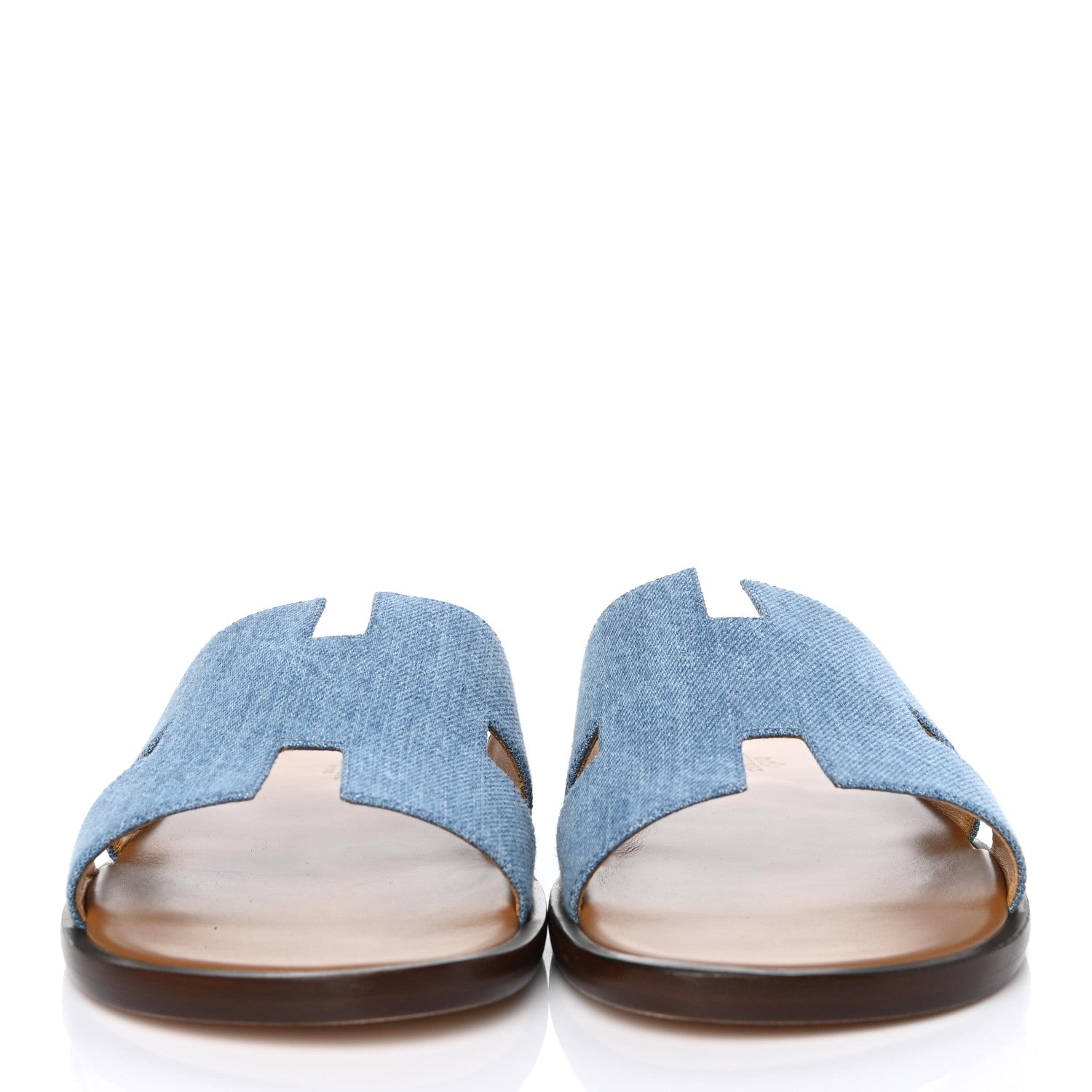 Hermes Denim Canvas Mens Izmir Sandals 42 Bleu Clair 2 of 4