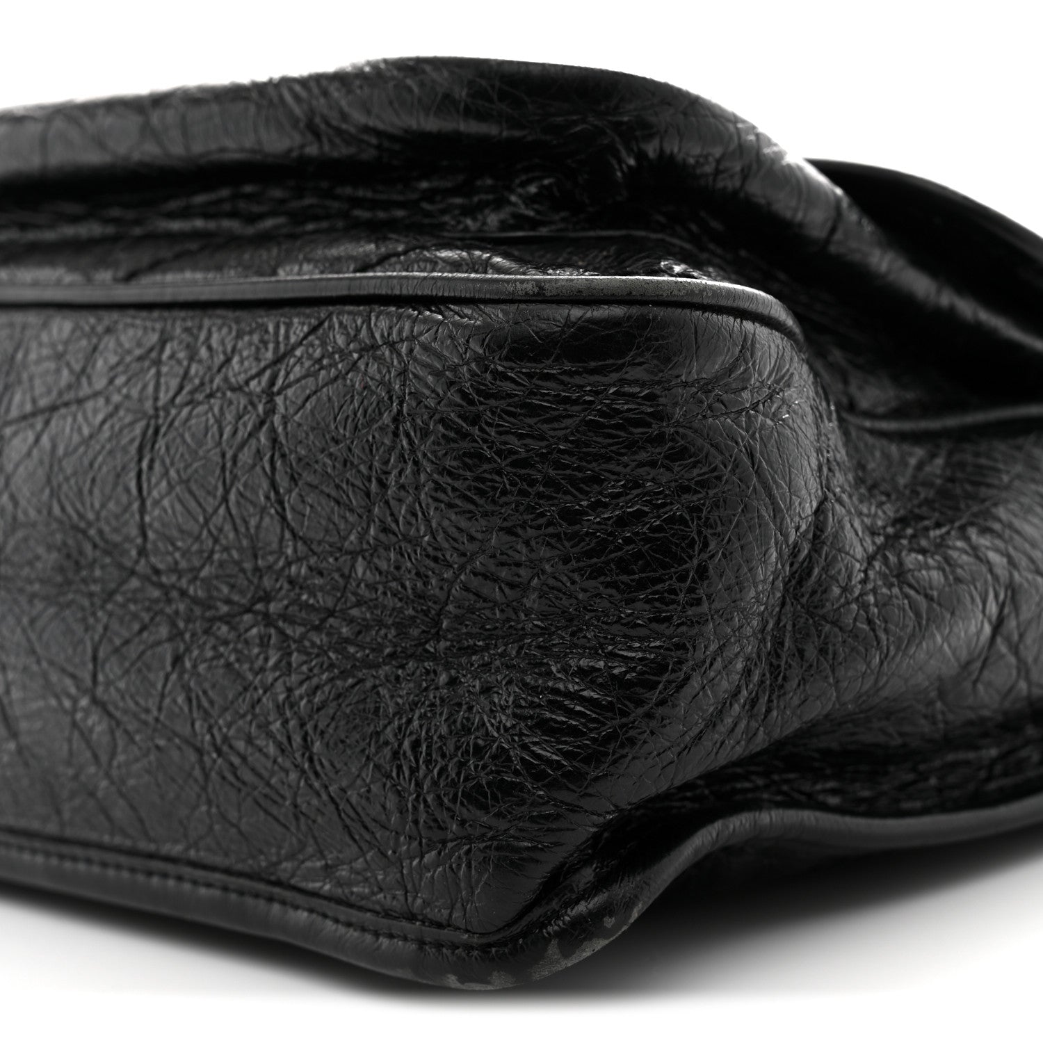 Saint Laurent Crinkled Calfskin Matelasse Monogram Medium Niki Chain Satchel Black 10 of 16