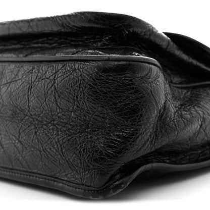 Saint Laurent Crinkled Calfskin Matelasse Monogram Medium Niki Chain Satchel Black 10 of 16