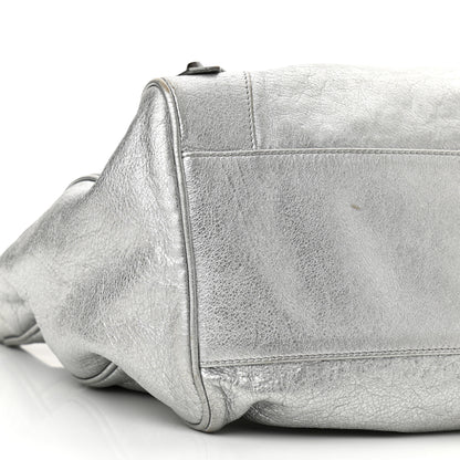 Balenciaga Metallic Agneau Classic Hardware Velo Gris Aluminum 9 of 11