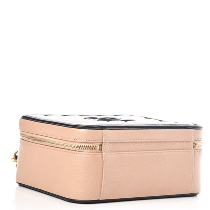 Chanel Caviar Quilted Large CC Filigree Vanity Case Beige Black 4 of 9