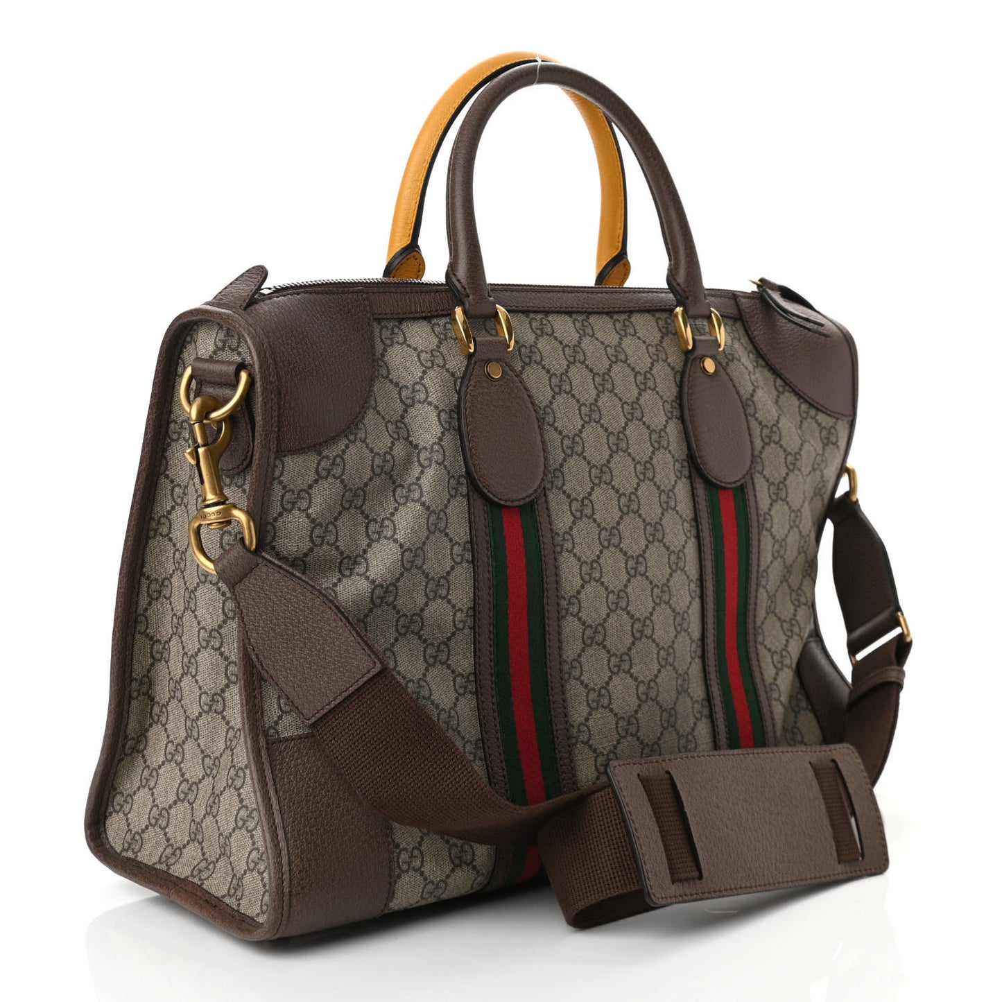 Soft GG Supreme Monogram Web Neo Vintage Duffle Bag Beige New Acero Crop